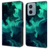Custodia Portafoglio Per Motorola Moto E15/G05 Con Carte E Cavalletto - Motivo Gatto Cielo Stellato