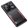 Red Anti-Scratch Phone Case For Xiaomi 12S Ultra 5G , Cell Phone Shell TPU+Aluminium Alloy Cover with Kickstand - Red