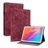 For Huawei Enjoy Tablet 2 / MatePad T 10S / T 10 9.7 inch Imprinted Design Stand Tablet PU Leather Case Cover - Red