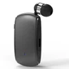 K68 Retractable Lavalier Bluetooth-compatible Earphone MP3 Conference Recording Wireless Headphone - Black