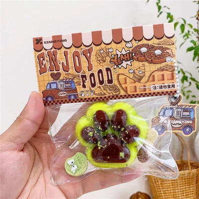Ultra-Soft TPR Food Toy Stress Relief Anti-Anxiety Toy - Matcha Chocolate Cat Claws