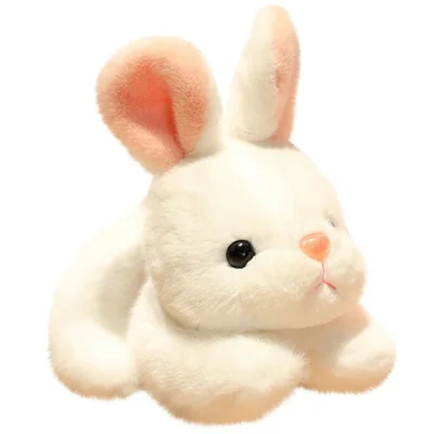 25cm Grovel Rabbit Plush Toy 8-inch Stuffed Doll for Claw Machines, Random Color