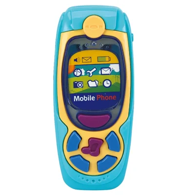 1137 Early Education Children Music Light Simulation Cartoon Mobile Phone Baby Educational Toy - Blue