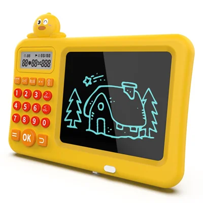 Electronic Math Game with Sketch Pad Educational Math Learning Game for 0 - 6 Years Kids - Yellow Duck
