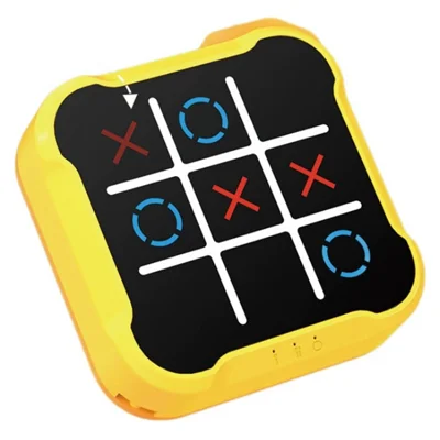 Super Tic-Tac-Toe Mole Attack Educational Toy for Kids Interactive Learning Table Game - Yellow