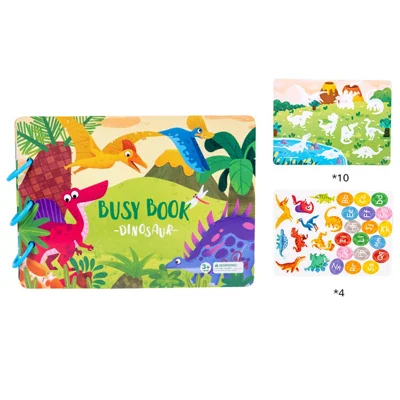 Quiet Book Cartoon Sticker Busy Book for Toddlers Preschoolers Educational Toy Gift ( CE / CPC / DOC / EN71 Certified ) - Style 10