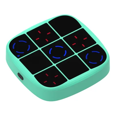 B200 4 in 1 Smart Tic-Tac-Toe Game Machine Educational Toy for Children Brain Training - Cyan