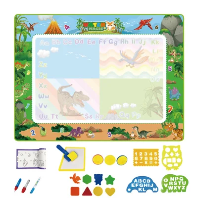 118 x 88cm Magic Water Drawing Mat for Kids Reusable Doodle Board Early Learning Educational Toy - Dinosaur