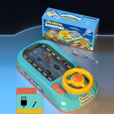 Детская игрушка-руль, симулятор гонок, подарок для детей, 200 уровней — зеленый