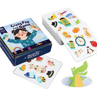 Children Memory Matching Crazy Cards Toys Animal Traffic Cognition Early Educational Table Game - Multi-color