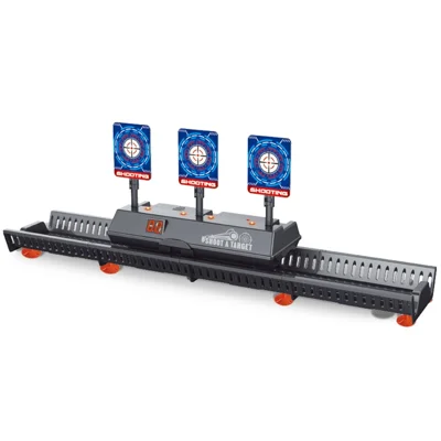 MH3541A Electronic Scoring Target Auto Return Moving Target Kids Practice Shooting Toy 3 Targets + Track System - Black