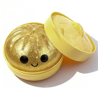 DOWMOO Light Gold Dampfbrötchen-förmiges Drück-Spielzeug mit Dampfgarbox, Stressabbau-Spielzeug für Erwachsene und Kinder - 1 Stück