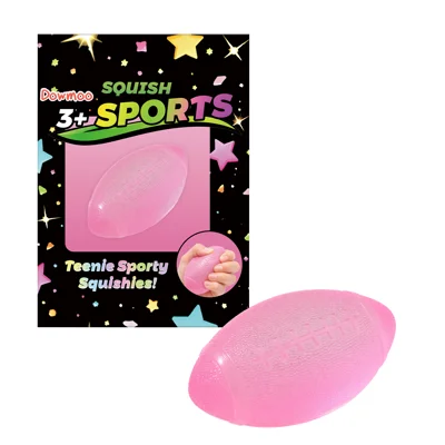 DOWMOO Mini-Sportball-Form Stressabbau-langsame Rückfederung TPR-Drück-Spielzeug Desktop-Dekor - Rugby