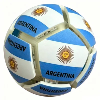 Fotbollstagg med landslagsflagga, pennboll med tryckknapp för stresslindring - Argentina