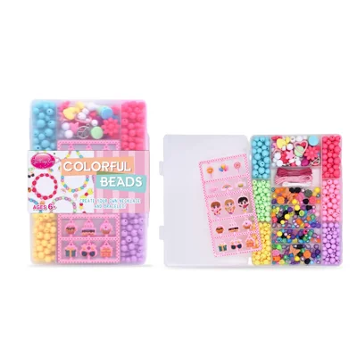 ZHIMINGXING Kids DIY Beading Kit Colorful Beads Jewelry Making Set Educational Toy for Children - 1 Set