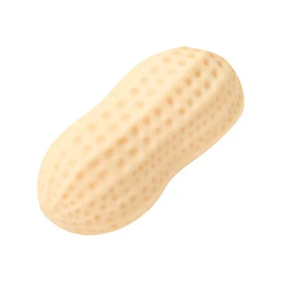 Erdnussförmiger Stressball aus TPR mit langsamer Rückstellung zum Drücken für Kinder und Erwachsene, Angstabbau – Beige