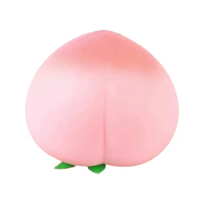 Peach Design Stress Ball TPR Soft Squishy Slow Rising Squeeze Toy for Kids Adults Anxiety Relief - Pink