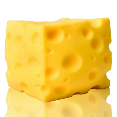 12x12cm großer Käsewürfel mit Langsam-Anstieg-Drück-Spielzeug zur Stressentlastung, Fidget-Spielzeug gegen Angstzustände – Käse / Größe L