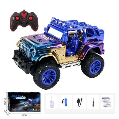 Off-Road RC Car Water Spray 2.4GHz Remote Control Vehicle Toy for Kids - Blue
