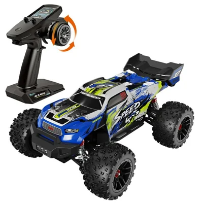 C37 Veicolo Fuoristrada Radiocomandato in Scala 1:16 con 3 Batterie, 4WD, Senza Spazzole, Alta Velocità, Camion Radiocomandato 2.4GHz per Derapate all'Aperto - Blu