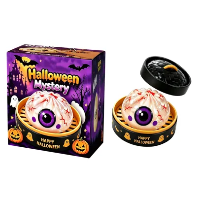 DOWMOO Halloween Eyeballs Spooky Ghost Dumpling Toy TPR Slow Rebound Stress Relief Toy or Halloween Party - As Shown