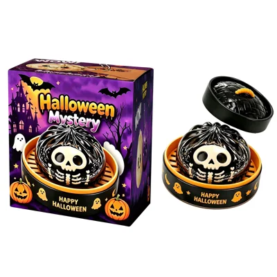 DOWMOO Skelettgesicht-Matschiges Spielzeug TPR Langsamer Wiederaufbau Leises Entspannungsspielzeug für Halloween-Party – Wie abgebild�t