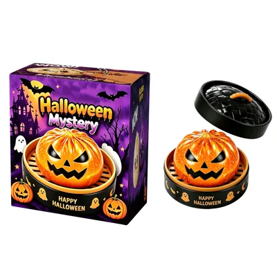 DOWMOO Halloween-Kürbis-Geister-Matschspielzeug aus TPR mit langsamer Rückstellkraft, Stressabbau-Toy für Büro, Lernen, Reisen – wie abgebildet