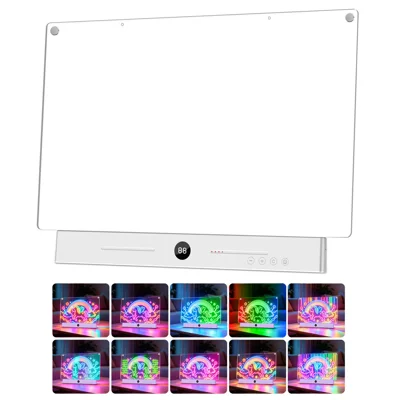 YSJ-019C Pizarra LED de 16 pulgadas con 17 efectos de luz, brillo ajustable y temporizador