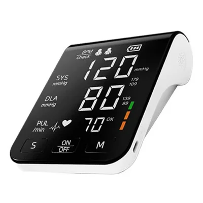 B01A-2 Automatic Upper Arm Blood Pressure Monitor LED Display Type-C Rechargeable Voice Broadcast