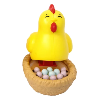 DOWMOO Chicken Egg Popping Game Toy Educational Hand Eye Coordination Training for Kids - Yellow