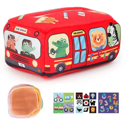 Scatola dei fazzoletti magici per bambini Giocattolo educativo sensoriale per l'esercizio delle dita ST - Auto