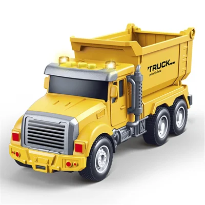 Veicolo da Costruzione Ingegneristico per Bambini, Modello di Camion in Plastica con Luce e Suono - Dumper