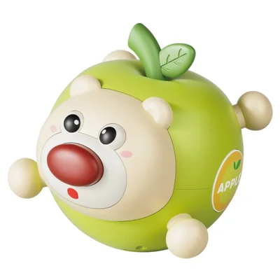 211AB Fruit Bear Tumbler Toy with Sound for 1-3 Years Baby Toy Teething Rattle Early Education Toys - Green