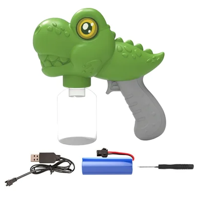 Pistola de Agua Eléctrica de Dinosaurio con Dibujos Animados Y8, Juguete con Rociado Continuo, Pistola de Agua para Niños para Juego al Aire Libre - Verde