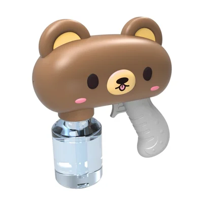Pistola de Agua Eléctrica Y9 Diseño de Oso de Dibujos Animados Rociado Continuo Alta Presión Regalo para Niños - Marrón