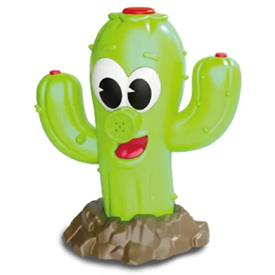 DB25816 Giocattolo Irrigatore a Forma di Cactus Giocattolo Spray Automatico a Pressione d'Acqua con Fori Multipli Rotante per Prato Giardino Esterno