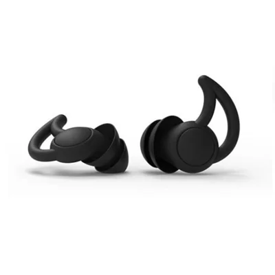 Tappi Auricolari in Silicone con Design a Tripla Elica 25dB Antirumore per Dormire, Dormire di Lato, Studio, Ufficio, Viaggi - Nero a 2 Strati