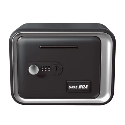 MZL6811A Smart Electronic Money Bank ATM Password Fingerprint Card Unlock Piggy Bank Safe for Kids - Black