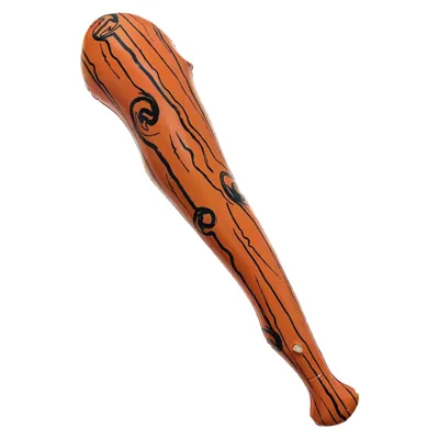 Palo Hinchable de 90 cm, Palo de Madera de Hombre de las Cavernas, Diseño de Tótem con Pintura Negra en PVC, Accesorio para Disfraz de Halloween, Fiestas y Fotos Temáticas - Marrón