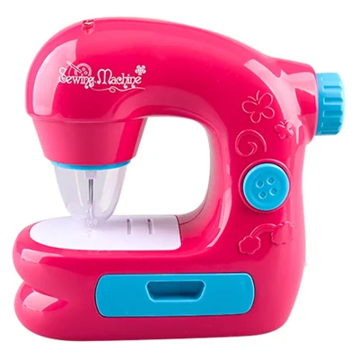 JJT7801 Kids DIY Electric Sewing Machine Toy Set for Girls, Non-Woven Fabric Craft Kit Pretend Play Tailor Toy