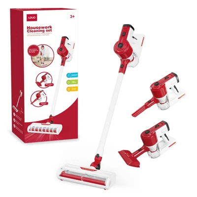 86009 3 In 1 Simulated Handheld Vacuum Cleaner Pretend Play Toy Gift for Kids with Light and Sound (CPC / EN71 / ASTM / CPSIA / ROHS Certified)