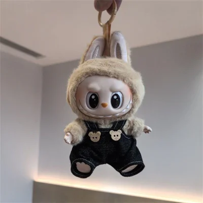 Doll Clothes Dolls Overalls for 17cm 1st / 2nd / 3rd Generation Vinyl Figures Outfit (No Doll) - Black