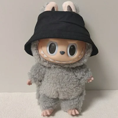 Doll Hat for 17cm 1st / 2nd / 3rd Dolls Bucket Hat Figures Accessories (No Doll) - Black