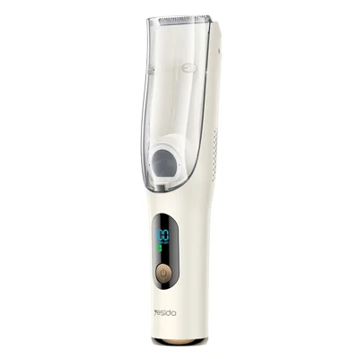 YESIDO MG19 Tondeuse à cheveux pour enfants avec écran numérique intelligent, lame en céramique fraîche, mode à 2 vitesses - Blanc