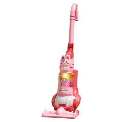 Aspirateur électrique jouet en forme d'animal de dessin animé avec musique et lumière, jouet d'imitation pour enfants - Lapin