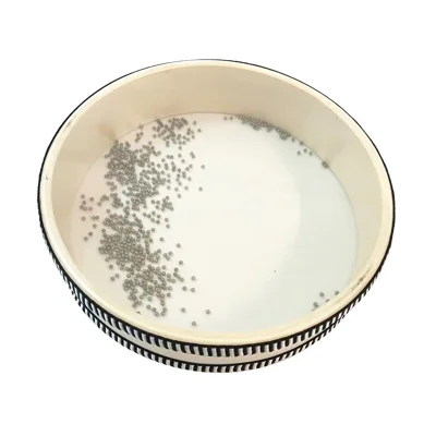 10-Zoll-Wellen-Perlen-Handtrommel, Meeresklangtrommel, Entspannungsinstrument, Musikinstrument - Beige