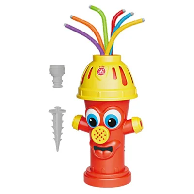 DB25809 Top Swing Pipes Style Fire Hydrant Sprinkler Water Toy Lawn Garden Rotating Water Spray Toy - Red
