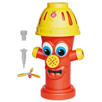 DB25810 Rotating Sprying Fire Hydrant Sprinkler Outdoor Lawn Spray Toy for Kids Summer Water Play - Red