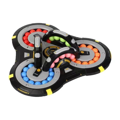 117Z Flying Saucer Magic Bean Cube ABS Puzzle Cube 360 Degree Rotating Track Locking Mechanism Brain Development Toy - Black