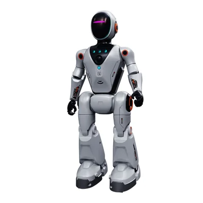 Brinquedo Robô Inteligente BG1549 com Interação por Voz, Controle por Gestos, Controlo Remoto, Canto e Dança, Robô Interativo 2.4G para Educação Infantil - Cinza Claro + Azul